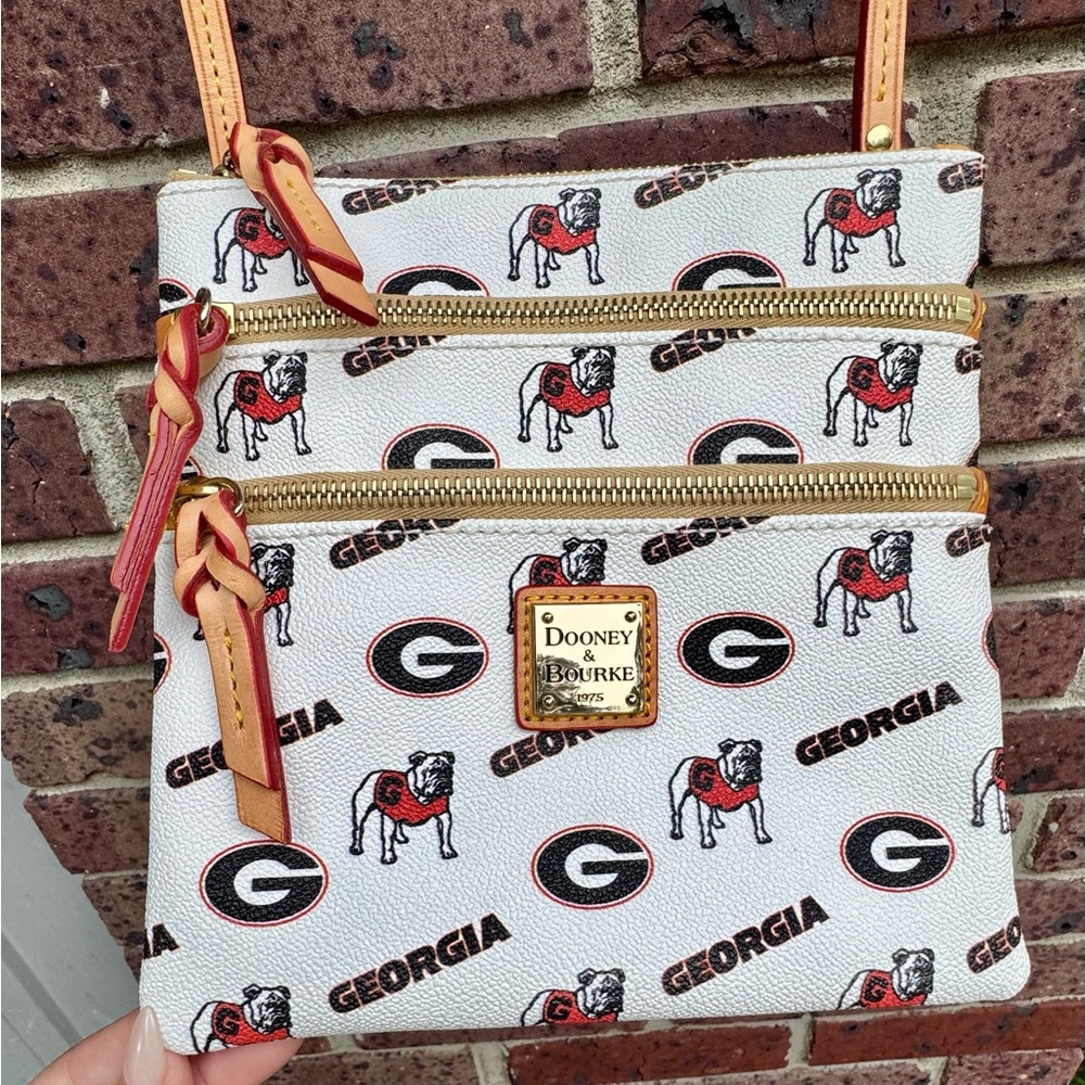 Dooney & Bourke UGA Georgia Bulldogs White Crossbody Purse